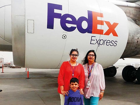 At four years of age, Isaac Dsouza is already getting recognition at his mother’s workplace as the first child of a FedEx team member in the in the Middle East, Indian Subcontinent and Africa region to have a plane named after him in the global fleet of FedEx aircraft.