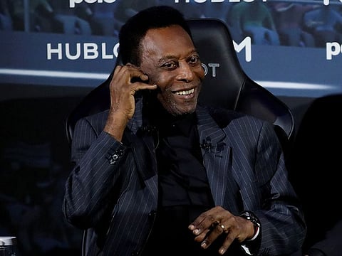 Brazilian soccer legend Pele in Paris, France, April 2, 2019. 