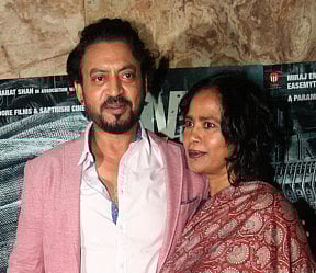 Irrfan Khan with his wife Sutapa Sikdar