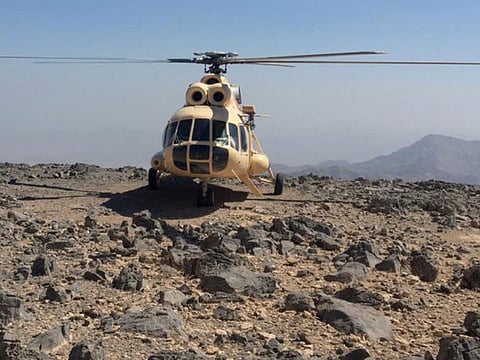 The Air Wing Section at Ras Al Khaimah Police saved three family members from a mountain top recently.
