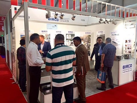 A Brico pavilion at a recent Big 5 event in Saudi Arabia. Birco is a German manufacturer of drainage systems with a base in Jebel Ali Free Zone since 2013.