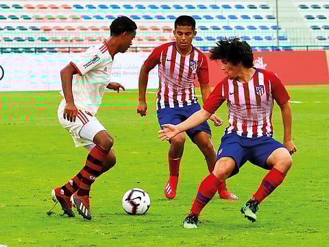 Brazil’s Flamengo (in white) got off to a rousing start with a 4-0 drubbing of Atletico Madrid in Dubai.