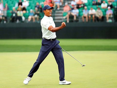 Tiger Woods in action during the Masters this year.