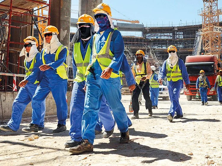 A construction site in Doha