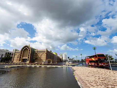 Clouds over Sharjah’s skies after heavy rainfall and thunderstorms on Saturday.
