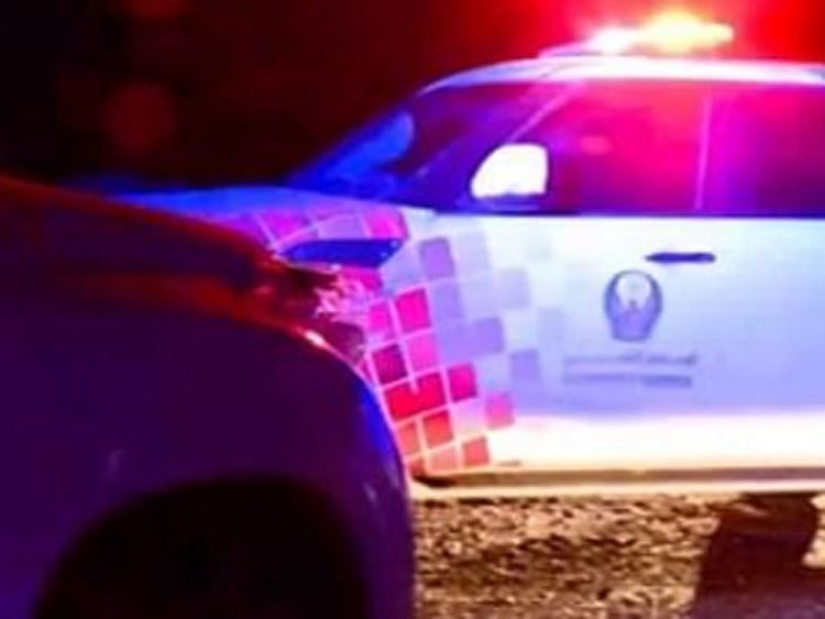 Ras Al Khaimah police car wadi