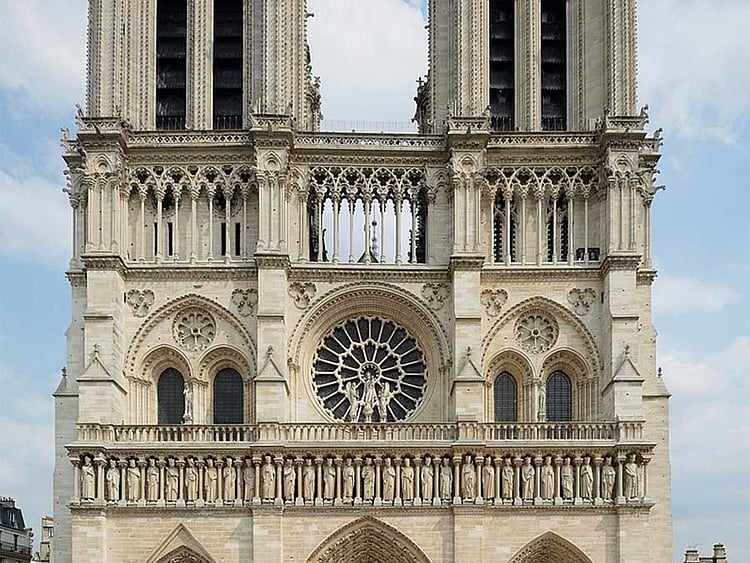 notre-dame paris west view
