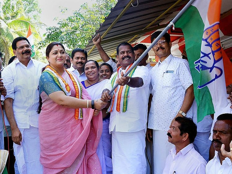Actor-turned-politician and Congress leader Khushboo Sundar