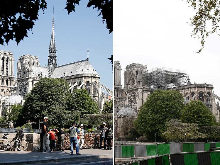 notre dame before and after