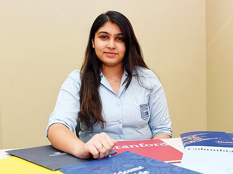 Alizeh Yahya displays the acceptance letters. She is looking at a potential career in public policy, law and politics.