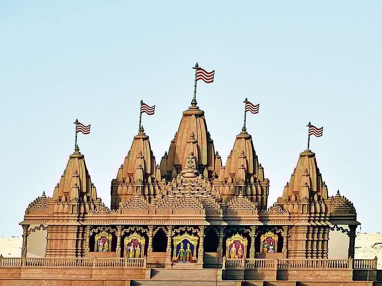 A model of the BAPS Hindu Mandir Abu Dhabi