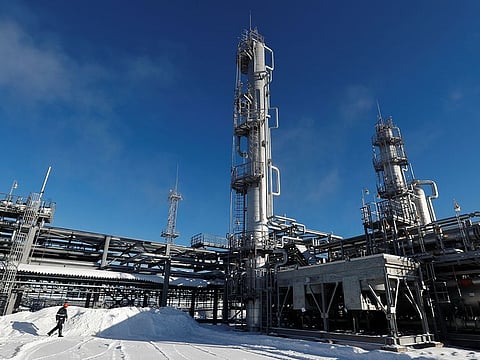 A general view shows a natural and associated petroleum gas processing plant in the Yarakta oil field, owned by Irkutsk Oil Company (INK), in Irkutsk Region, Russia. 
