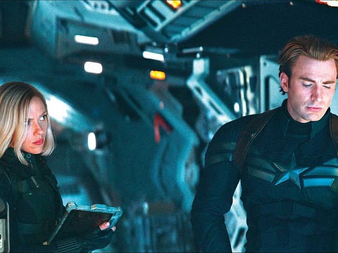 Scarlett Johansson and Chris Evans in ‘Avengers: Endgame’.