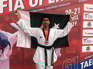 UAE based Pakistani Taekwondo player Sinan wins silver medal in Sofia for Pakistan