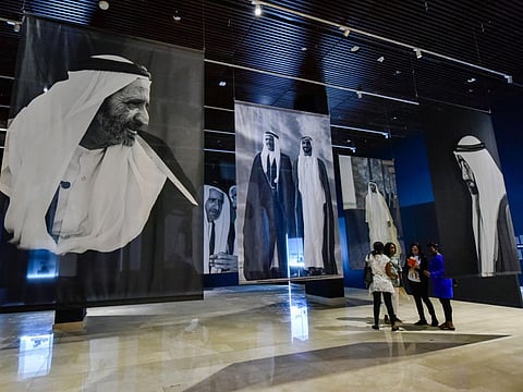 The Founding Fathers Exhibition by Ramesh Shukla at Etihad Museum in Dubai. 