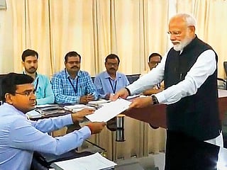 Indian PM Narendra Modi files nomination papers in Varanasi