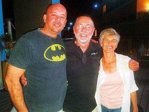 Diver Sultan Sabha (left) who went missing at the site of a submarine wreck off the Fujairah coast on April 15, 2018.