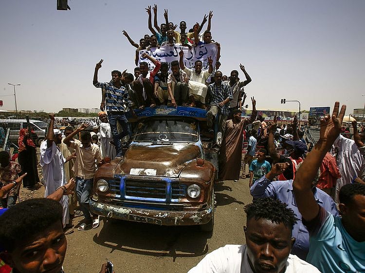 Sudanese protesters