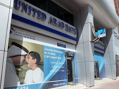 United Arab Bank branch on Shaikh Zayed Road in Dubai.