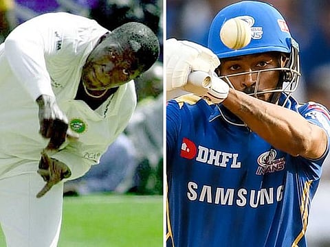 Joel Garner and Hardik Pandya. 