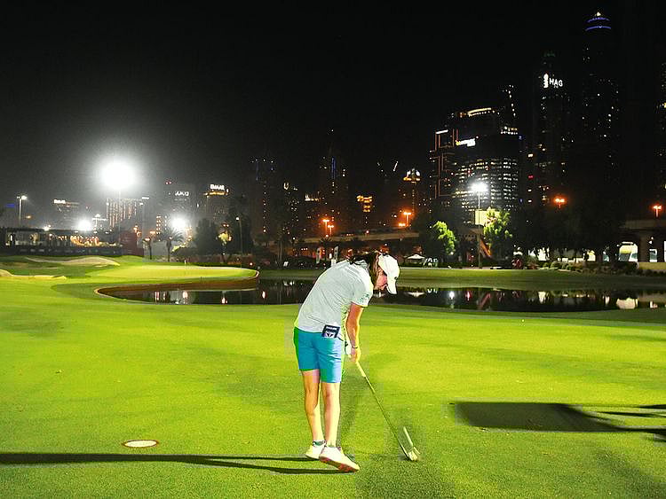 Leona Maguire tees off
