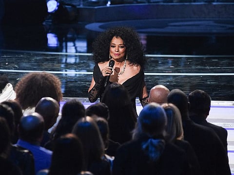 Diana Ross performs at the Microsoft Theater in Los Angeles.