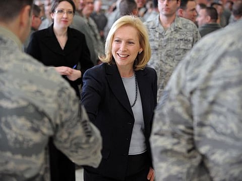 Kirsten Gillibrand meets rescue wing