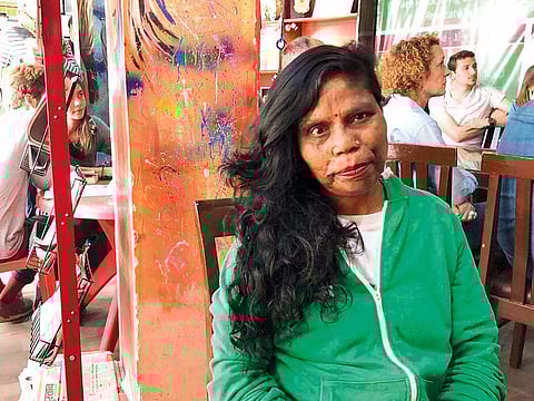 Madhu Kashyap, who survived an acid attack more than 20 years ago, works at Sheroes’ Hangout in Agra, India.