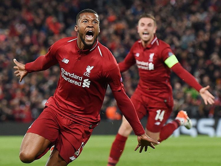 Liverpool's midfielder Georginio Wijnaldum