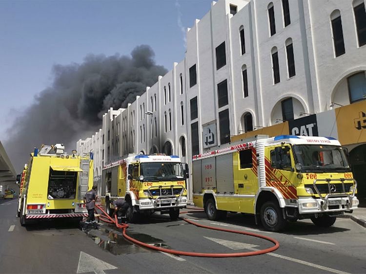 Fire near Abu Bakr Al Siddiqi metro station in Dubai 