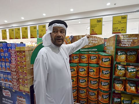 Dr Hashim Al Nuaimi, Director of Competitiveness and Consumer Protection Department at the Ministry of Economy, visits at the Lulu Hyper market, Al Wahda mall in Abu Dhabi on Sunday. 