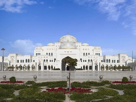 Qasr Al Watan is a contemporary palace built in traditional Arabian style