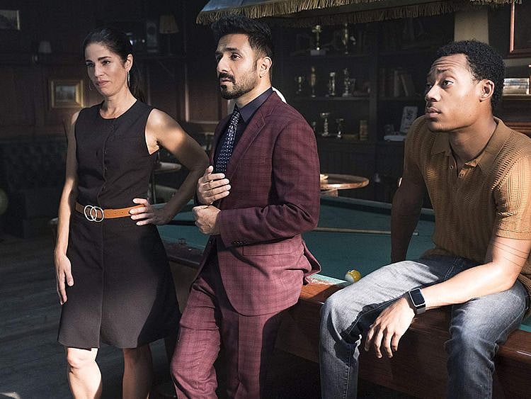tab Ana Ortiz, Tyler James Williams, and Vir Das in Whiskey Cavalier (2019)-1557827194196