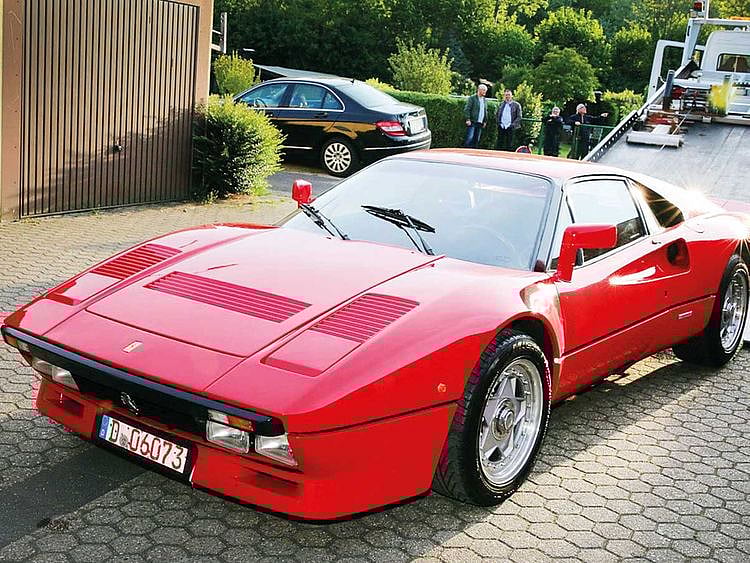 A Ferrari  288 GTO vintage car 