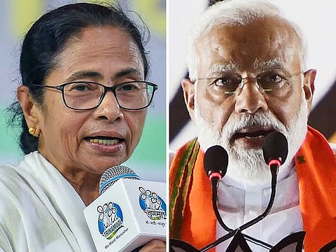West Bengal Chief Minister and Trinamool Congress supremo Mamata Banerjee, and Prime Minister Narendra Modi.