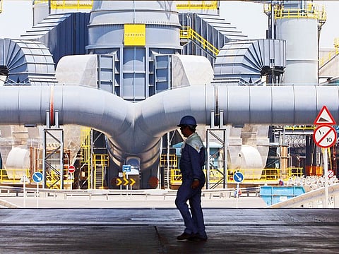 The Aluminium Bahrain (Alba) smelter in Bahrain. The current production of the firm is 1 million metric tonnes.