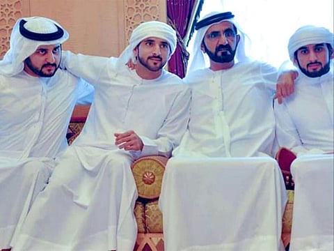 In a poem, Shaikh Mohammad Bin Rashid expressed his happiness at the wedding of his three sons, Shaikh Hamdan Bin Mohammad, Shaikh Maktoum Bin Mohammad and Shaikh Ahmad Bin Mohammad. 