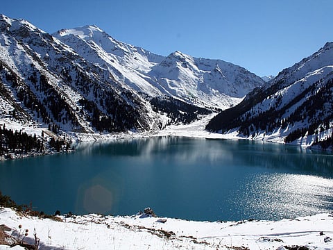 if you want to experience a bit of snow in the Middle Eastern summer, head to Almaty, Kazakhstan