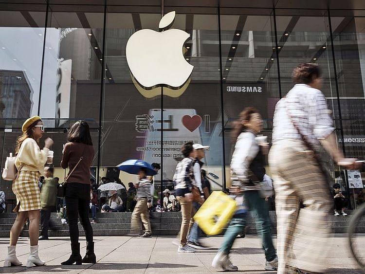 An Apple store in Shanghai