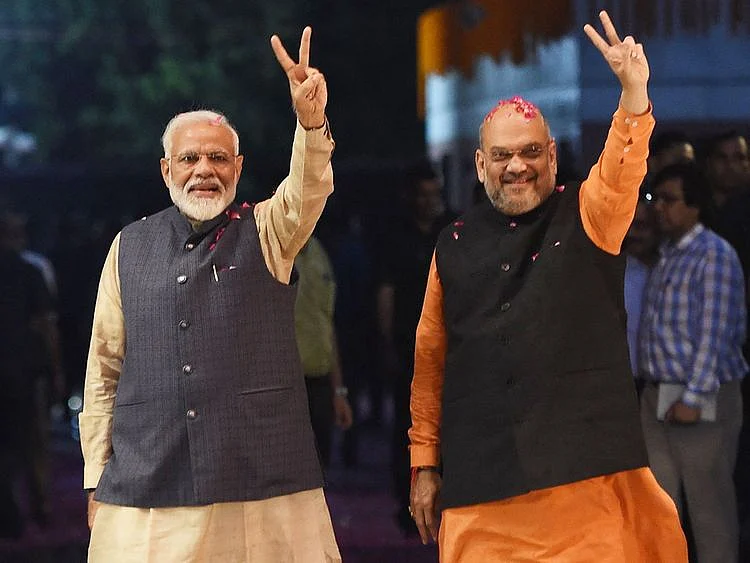Prime Minister Narendra Modi and president of BJP Amit Shah
