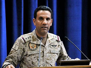 Turki Al Maliki, spokesman of the Saudi-led coalition at a press conference.