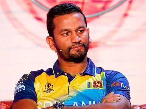 Sri Lanka's Dimuth Karunaratne takes part in a captains press conference ahead of the 2019 ICC Cricket World Cup in London on May 23, 2019.  
