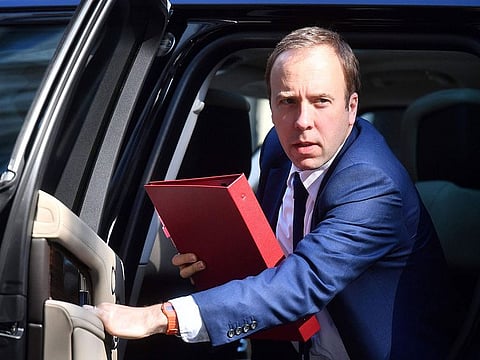Britain’s Health and Social Care Secretary Matt Hancock 