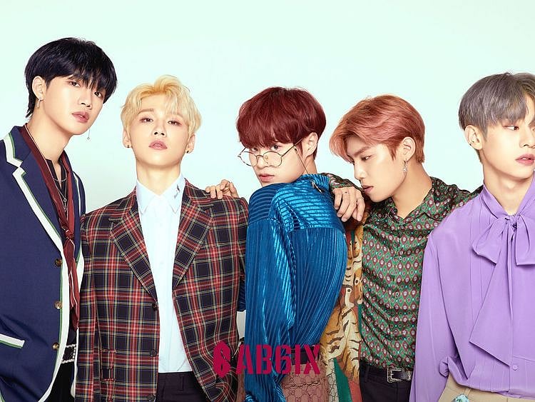 K-Pop group AB6IX. From left: Lim Young-min, Jeon Woong, Lee Dae-hwi, Park Woo-jin and Kim Dong-hyun.