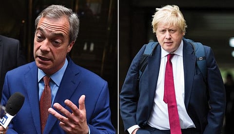 Nigel Farage (left) and Boris Johnson
