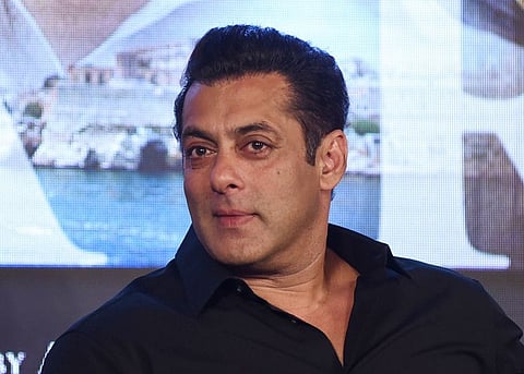 Indian Bollywood actor Salman Khan looks on as he attends the launch of his upcoming Hindi film 'Bharat' in Mumbai on May 17, 2019.   / AFP / Sujit Jaiswal
