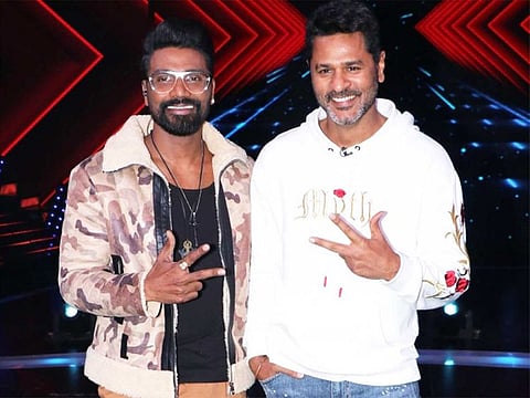 Choreographers Prabhu Prabhudeva (right) and Remo D'Souza on the sets of reality television show 'Dance Plus', in Mumbai.