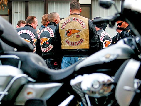 File photo of Dutch Hells Angels. 