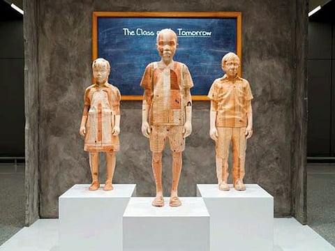 An installation for Unicef to highlight the plight of schoolchildren in conflict zones. 