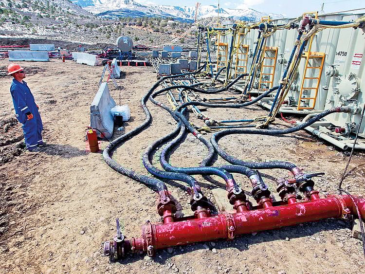 An oil and natural gas extraction site, outside Rifle